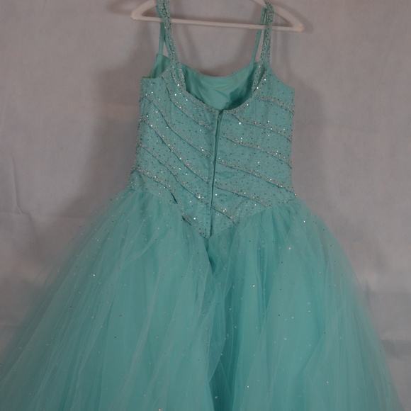 Mori Lee Sequined/beaded/Tulle Princess Dress SZ 11/12 - Picture 11 of 12